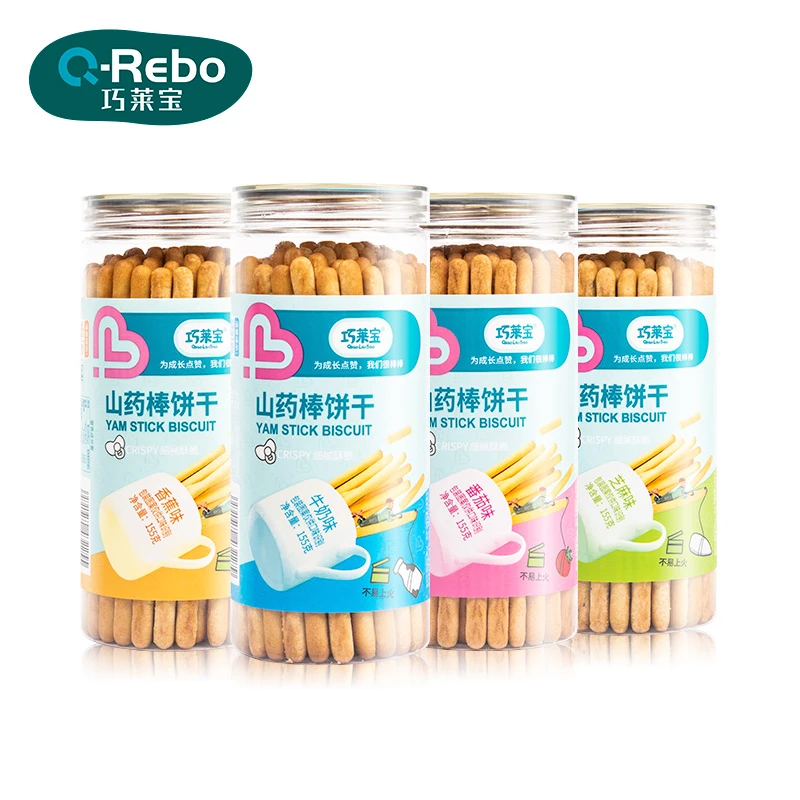 巧莱宝山药棒饼干番茄牛奶香蕉芝麻味155克