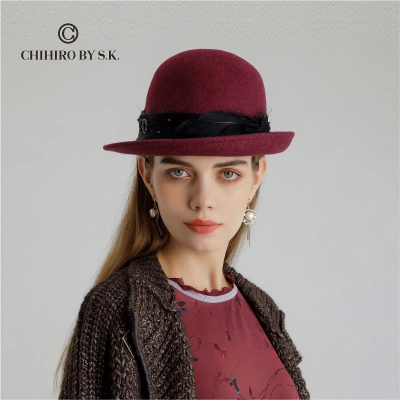 CHIHIRO新帽馆LOGO装饰盆帽时尚大气优雅有型有范儿CL2PMZ2073