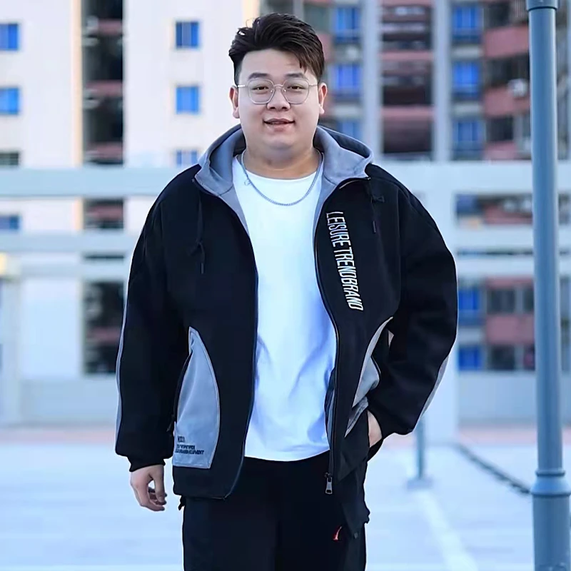大码棉服男款冬季外套200-300斤潮宽松休闲男士棉衣斤男装防寒服