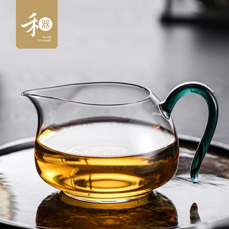 台湾禾器公杯晶彩淡然茶海手工耐热公道杯高档分茶器匀杯茶道配件