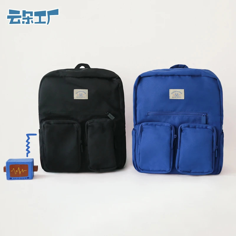 云朵工厂机器人方块双肩背包大容量旅行多功能轻便电脑学生书包