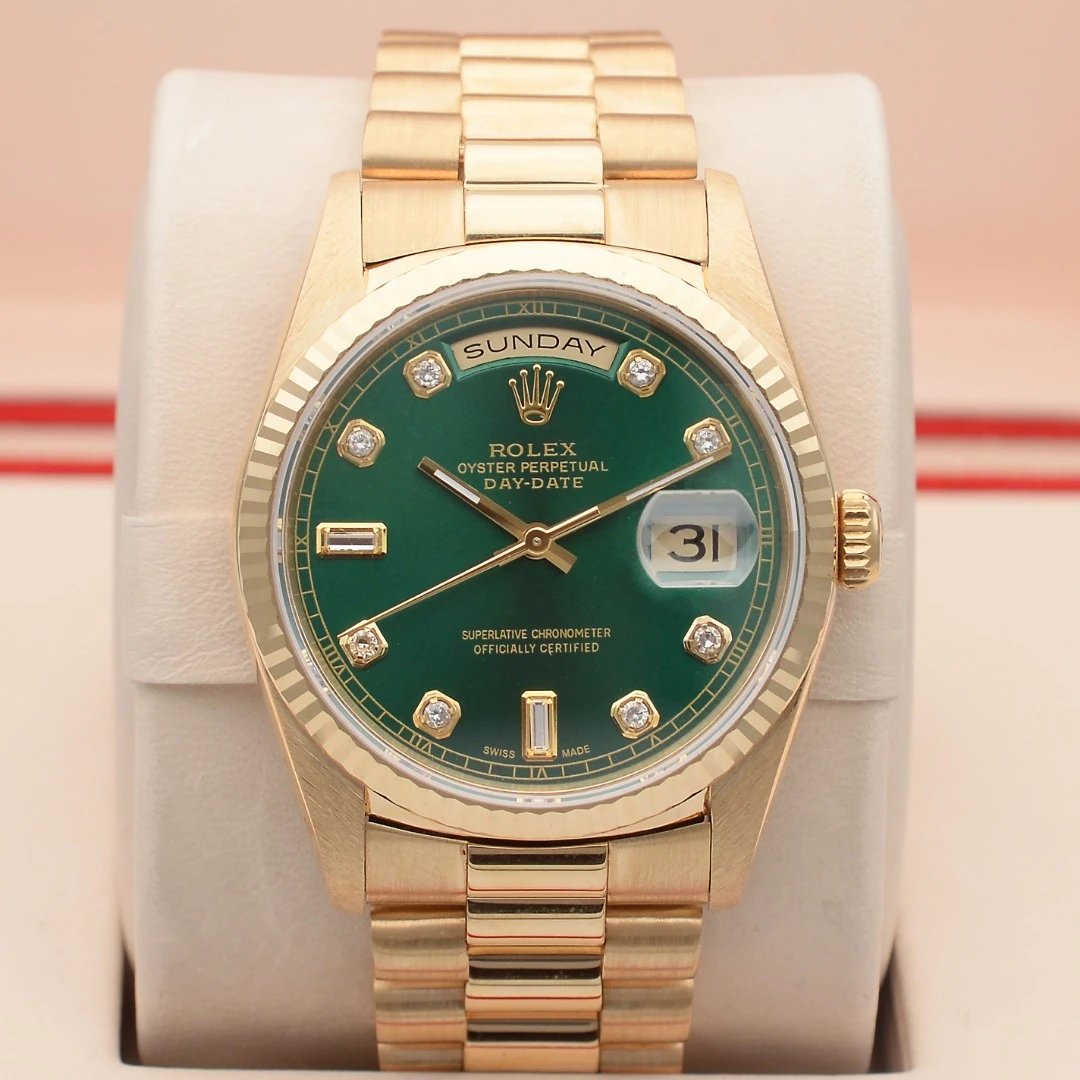99新 Rolex/劳力士 泽泰/日历型18238/36mm/18K黄金/自动机械