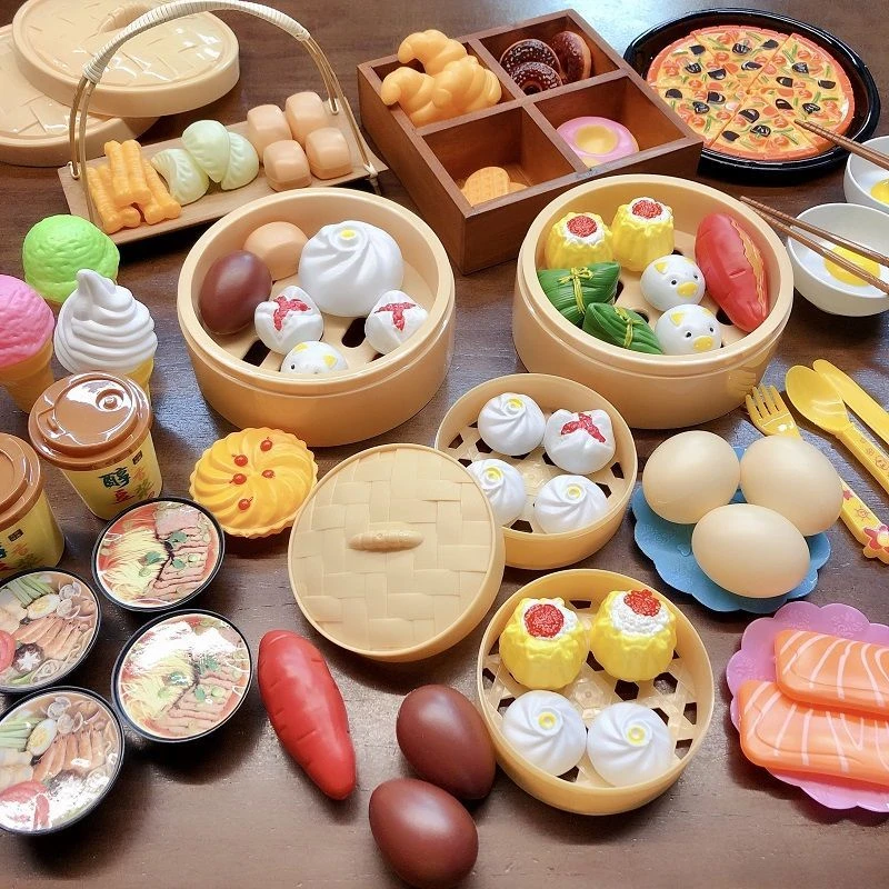 儿童过家家厨房玩具仿真食物蒸小笼包男女孩做饭套装