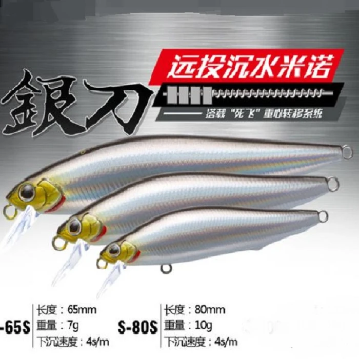 银色大刀微物远投缓沉米诺通用假饵翘嘴鲈鱼罗非红眼军鱼路亚饵