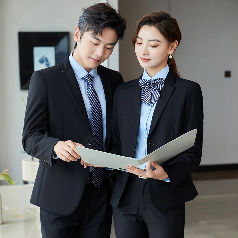西服套装男女韩版修身纯色商务休闲面试上班职业正装时尚西装外套