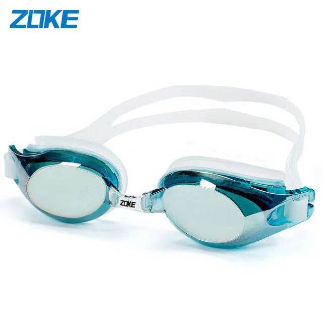 ZOKE洲克男士女士成人防水高清舒适大框电镀泳镜