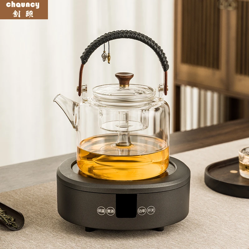 CHAUNCY/创颐耐高温玻璃煮茶器电陶炉煮茶壶养生壶烧水白茶提梁壶