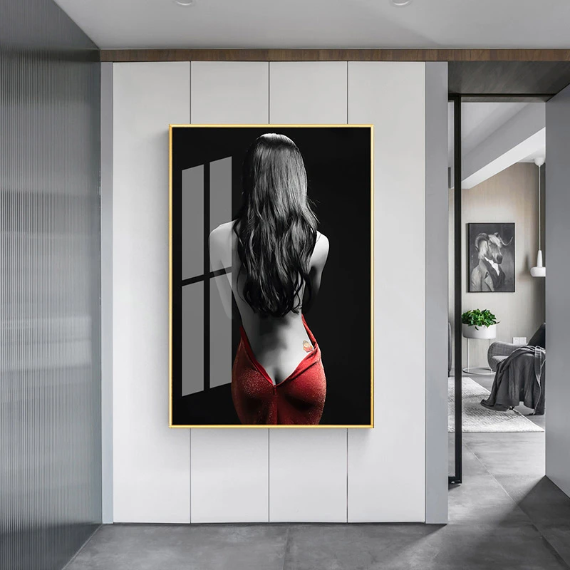 美女艺术画服装店美发店美容院装饰画性感女人海报吧台背景墙挂画