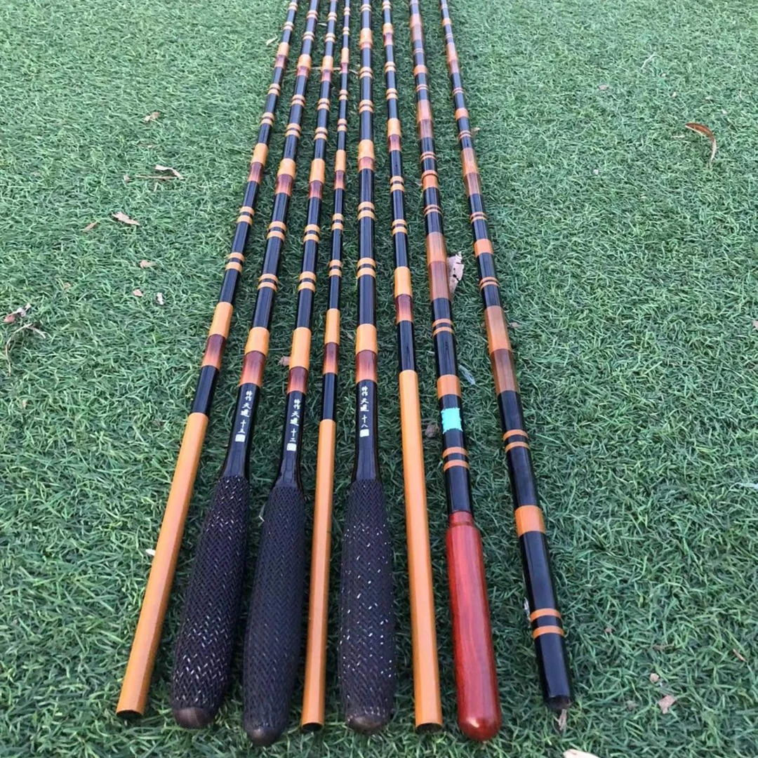 馨鱼渔具高碳28调天道并继竿 插接竿先调硬式并继进口碳布黑拉竿