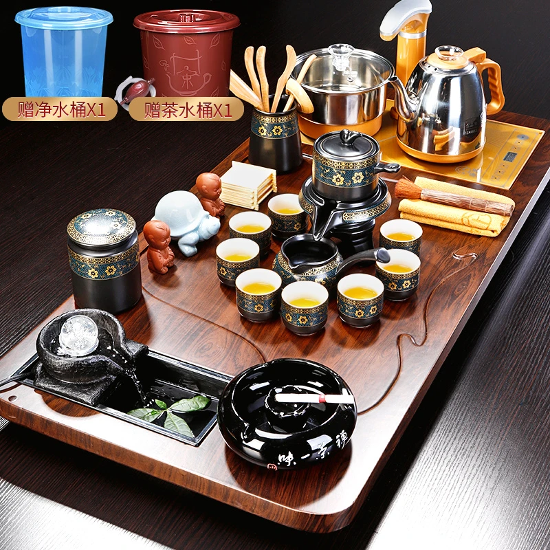 煌山简约茶道陶瓷电磁烧水泡茶台高档家用全自动茶具套装大茶盘