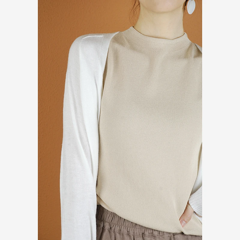 【与风萦】无袖针织背心宽松打底内搭春秋百搭纯色时尚圆领简约气质