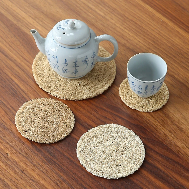 丝瓜络养壶垫杯垫紫砂壶功夫茶道茶具配件藤编壶承隔热茶垫壶底垫