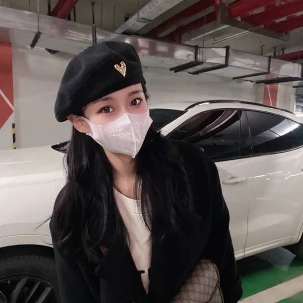 晴子自制～小心秋冬呢料贝雷帽韩版气质百搭时尚画家帽子网红复古