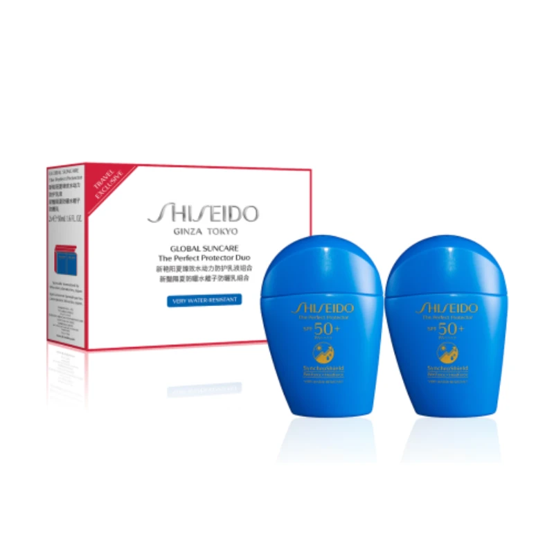 资生堂新艳阳夏臻效水动力防护乳液二件套 100ml（有效期2026-01）