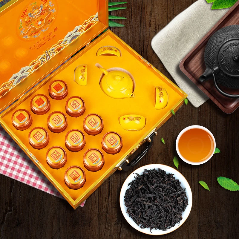 九龙 岩骨花香大红袍 乌龙茶茶叶 高档礼盒装 送礼高档礼品送长辈