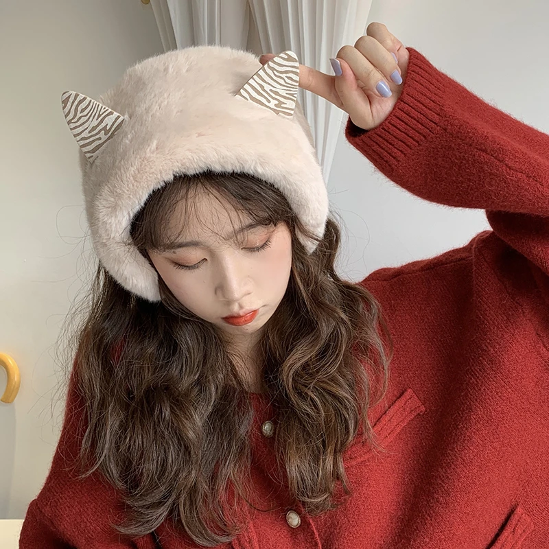 猫猫护耳帽女秋冬天耳罩保暖韩版甜美可爱加厚女耳捂耳暖耳套耳包