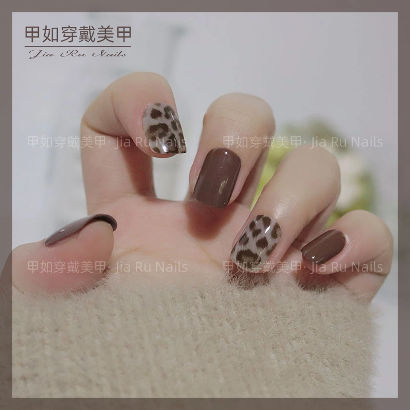 （空气软甲 短款）灵动豹纹 美甲成品贴穿戴美甲可反复拆卸含30片