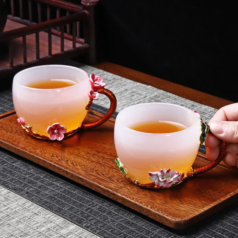 唐丰琉璃主人杯家用创意高端耐热情侣茶杯对杯喝茶杯高档简约轻奢