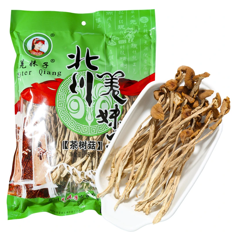 羌妹子北川高山特产煲汤炒腊肉茶树菇150克袋装