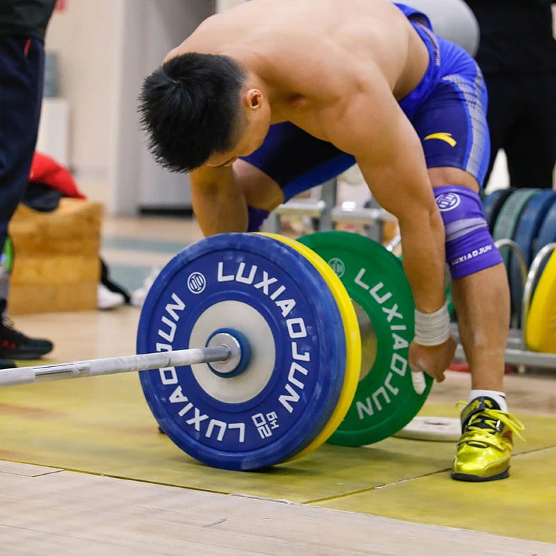 LUXIAOJUN吕小军杠铃片竞赛片包邮举重橡胶片健身彩色杠铃片