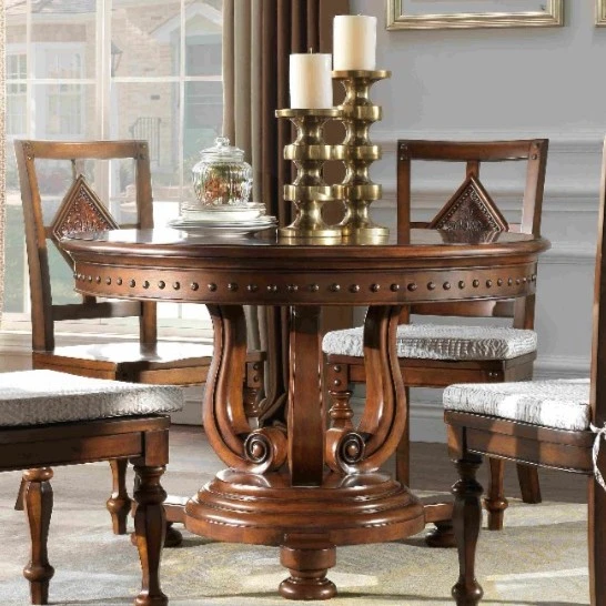 Michael will迈克威尔高端美式家具文艺复兴系列圆餐桌餐厅经典