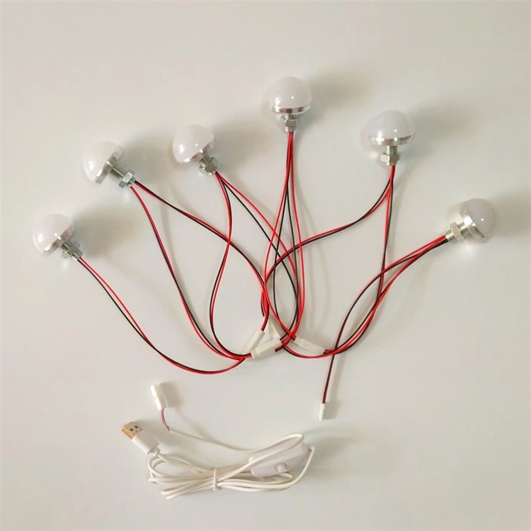 新款LED灯珠DIY创意手工自制工艺品改装充电宝USB脚灯 迷你小灯泡