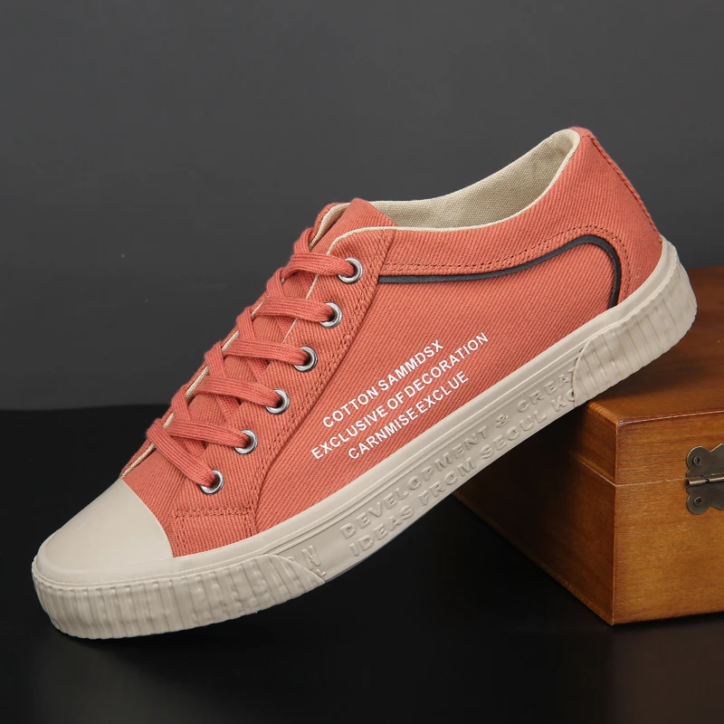 新款男士春季帆布鞋软底低帮系带休闲鞋潮流时尚板鞋男22305