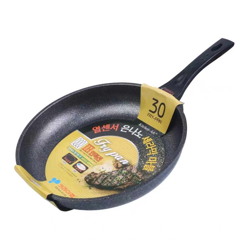 麦饭石煎锅 带盖  煤气电磁炉通用