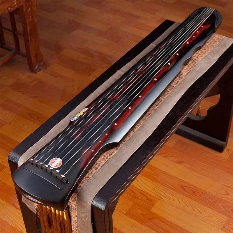 弘祥演奏级古琴老房梁杉木初学者考级伏羲仲尼式生漆手工乌木配件