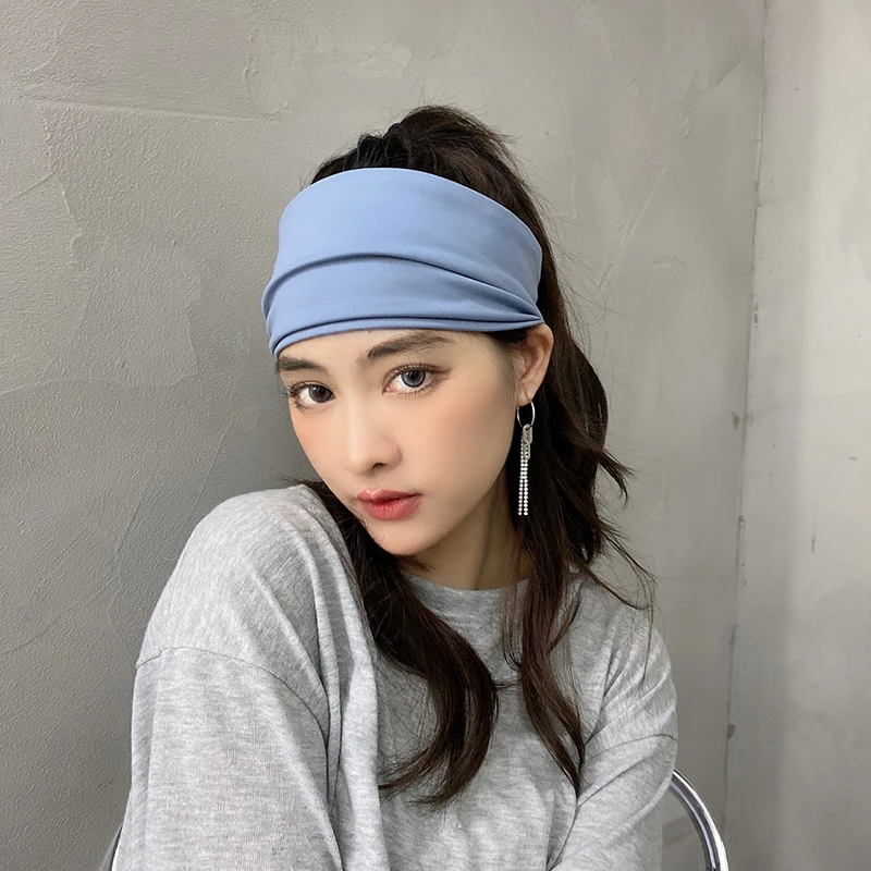 超舒适宽边发带女吸汗速干头巾跑步健身瑜伽运动头带潮洗脸束发
