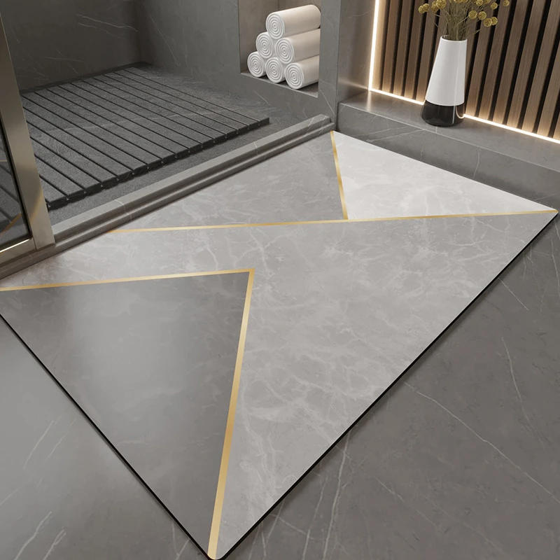 卫生间地垫浴室吸水软硅藻泥速干脚垫厕所门口防滑地毯洗手间垫子