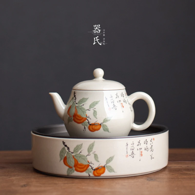 草木灰储水壶承陶瓷养壶垫功夫茶具汝窑壶托家用隔热干泡茶台