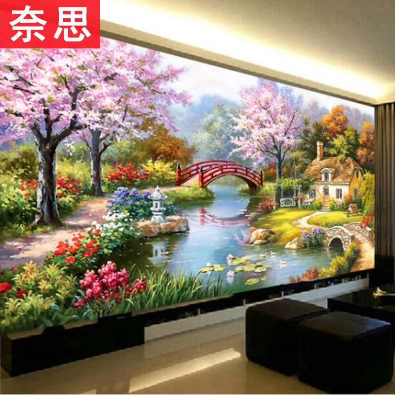 十字绣2025新款客厅大幅风景梦幻家园油画小屋86色S1.5米2米正品
