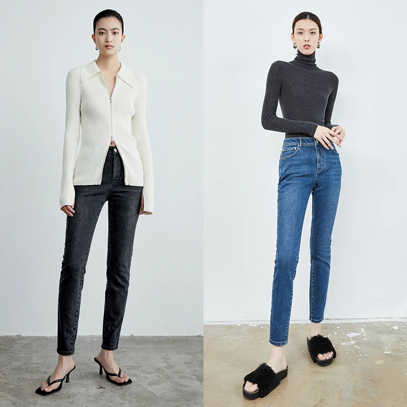 【RoseLingLing】高端牛仔面料提臀显瘦弹力牛仔裤修身裤子