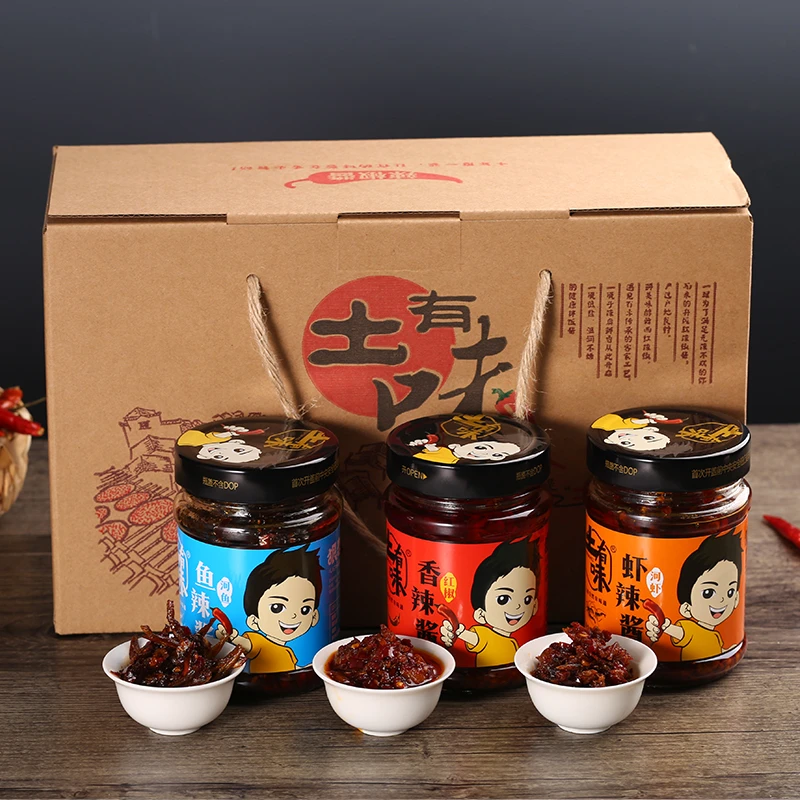 江西特产土有味香辣酱手工制作红椒萝卜河虾下饭拌饭拌面225g