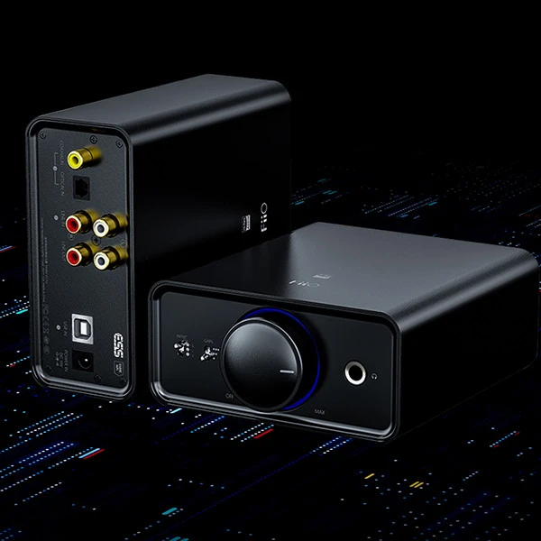 FiiO/飞傲K5PRO ESS台式DSD解码耳放同轴光纤RCA功率放大器一体机