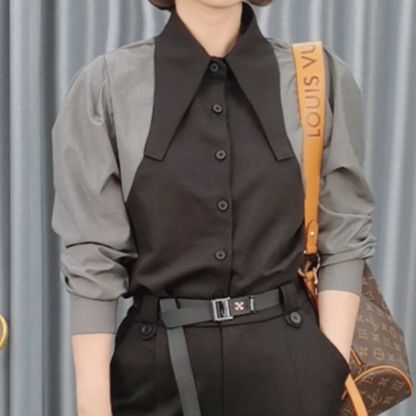 【柯家服饰】2024年春秋衬衫韩版洋气打底衬衫气质时尚设计感轻奢