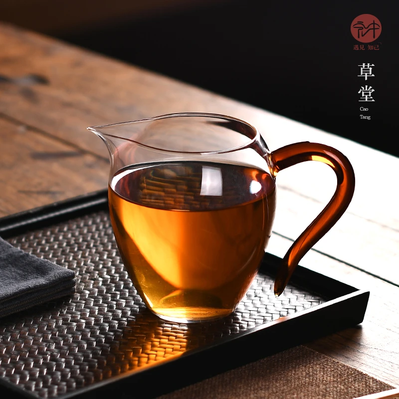 宏中 玻璃公道杯高硼硅耐高温公杯分茶器 高端功夫杯茶具配件