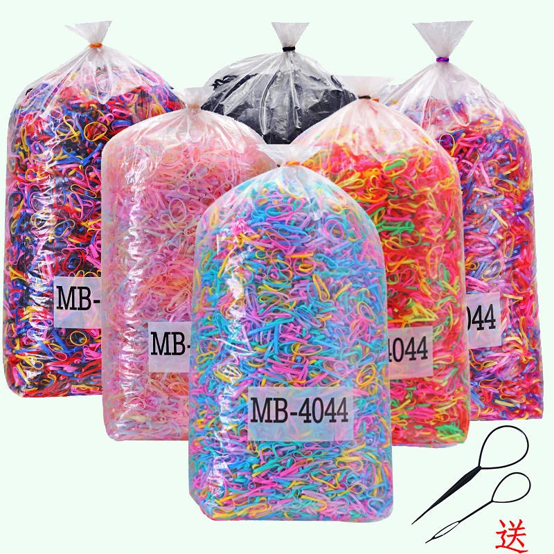 儿童头饰橡皮筋儿童一次性发圈皮筋 黑色加厚宝宝发圈不伤发头绳