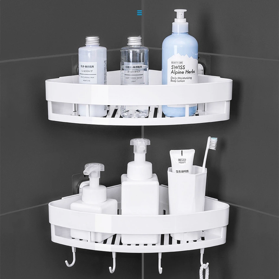 deHub卫生间置物架壁挂式厕所洗手间三角架免打孔卫浴间角架浴室