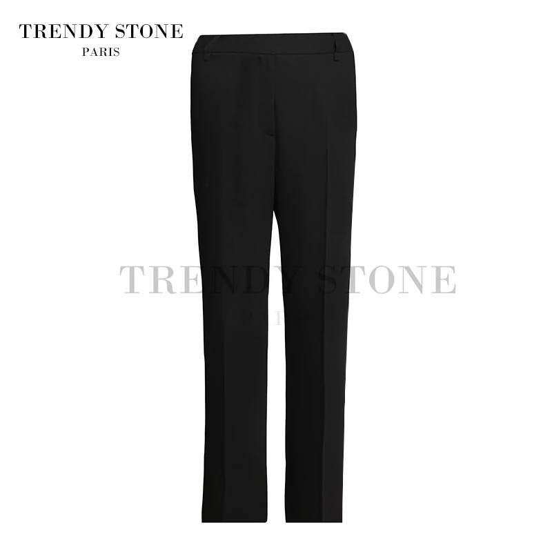 潮石通勤简约直筒女士百搭必备时尚小叉裤2A30130PA