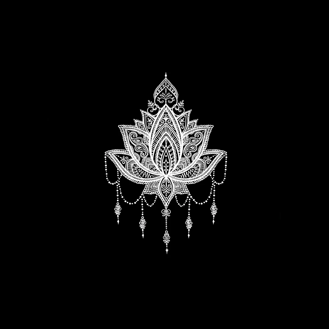 曼陀罗图案草本防水纹身贴可维持一到两个星期逼真青色防水不反光