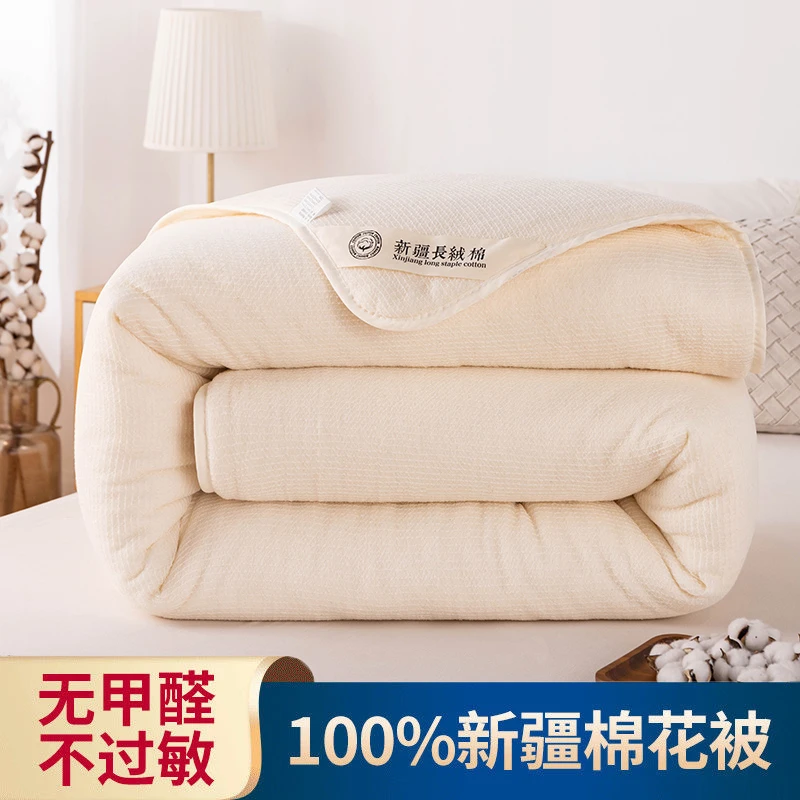 松果臻品 2-8斤棉花被芯 100新疆长绒棉 垫盖两用