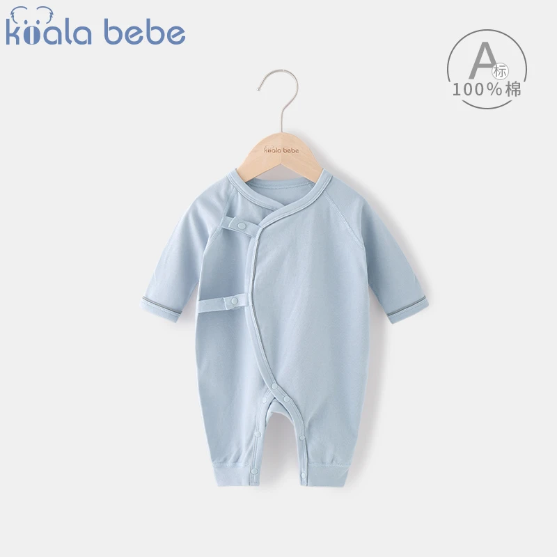 考拉鼻鼻新生婴儿春秋连体衣0-3个月宝宝兔耳朵纯棉满月哈衣爬服