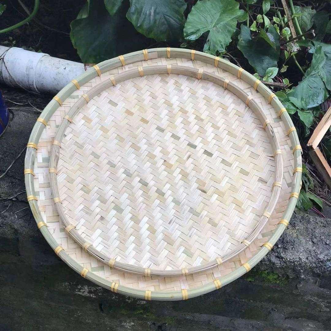 竹白晾晒簸箕60厘米一个送46厘米一个 拍一发二