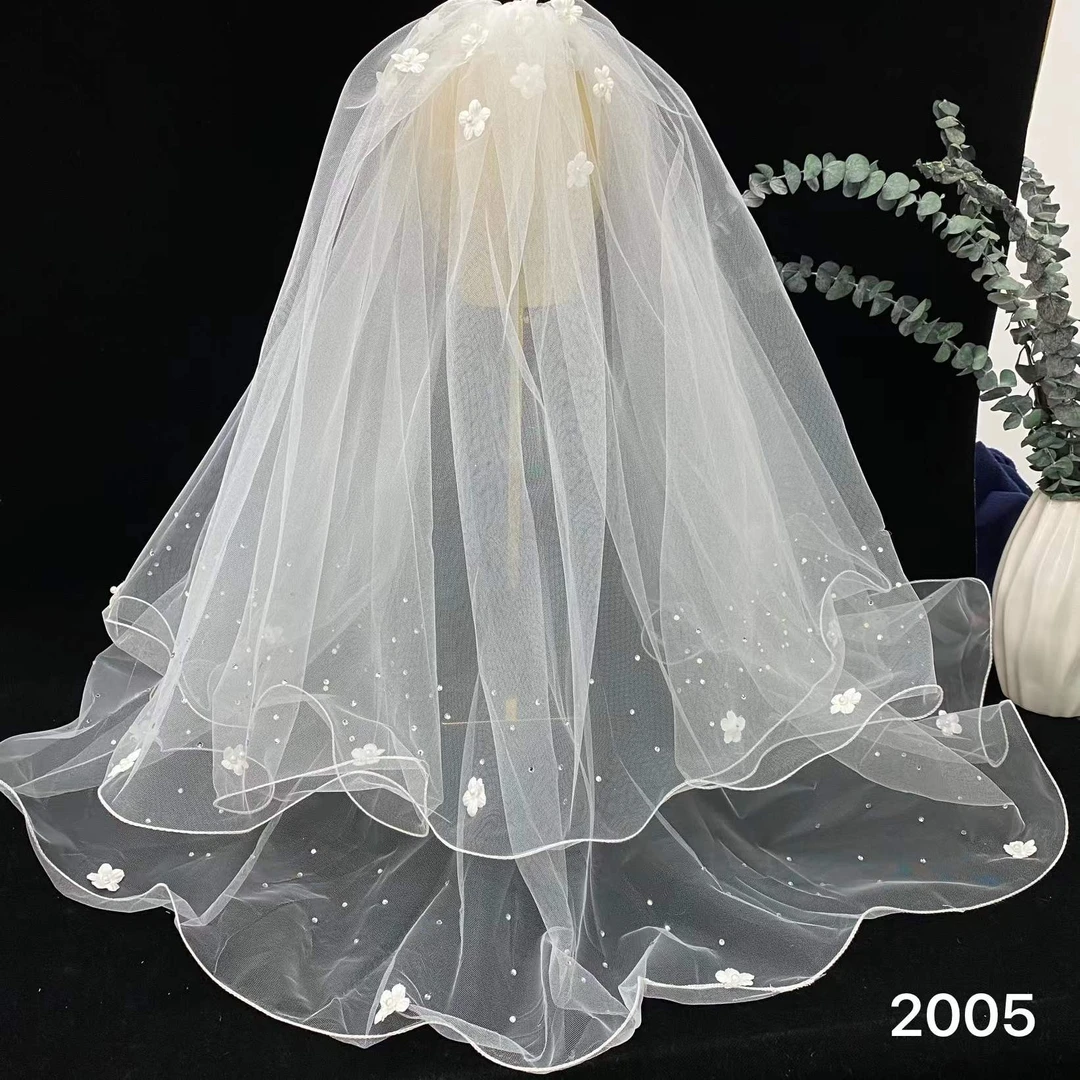 2005新款新娘百搭仙仙头纱新娘头饰