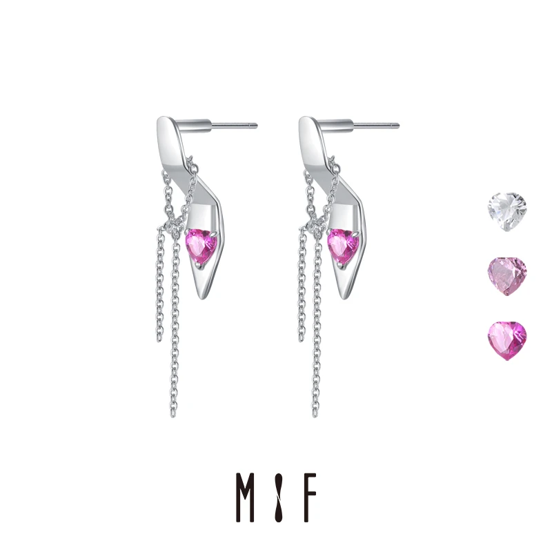 铜合金合成锆石耳饰 MIF云端情人系列小碎猫步高跟鞋耳环MQ220105