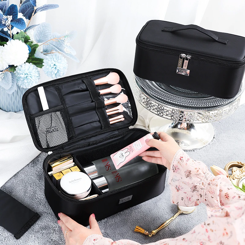 TOMILL大容量便携化妆包旅行多功能专业手提化妆箱化妆品收纳包袋