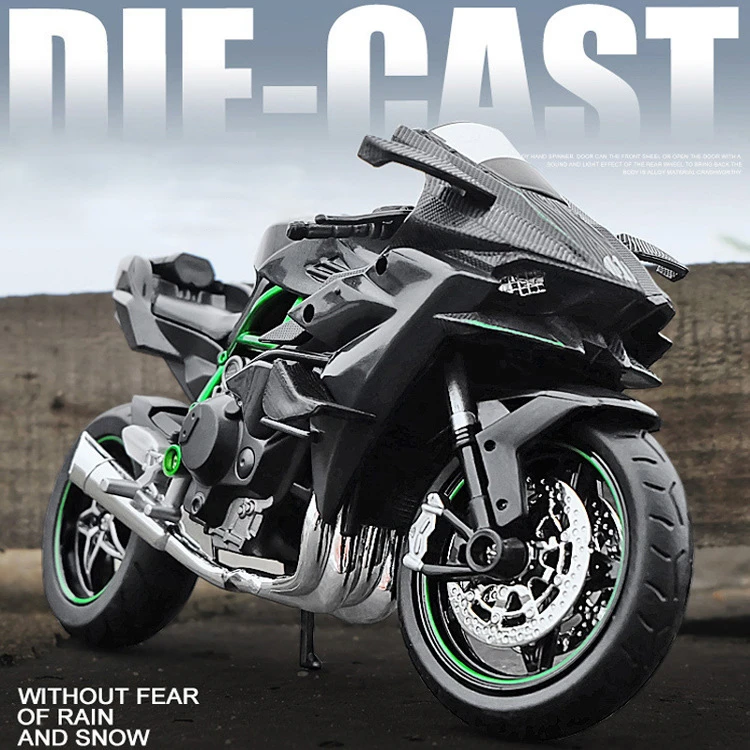 川崎H2r/宝马S1000RR/杜卡迪大魔鬼摩托车模型仿真合金车男生礼物