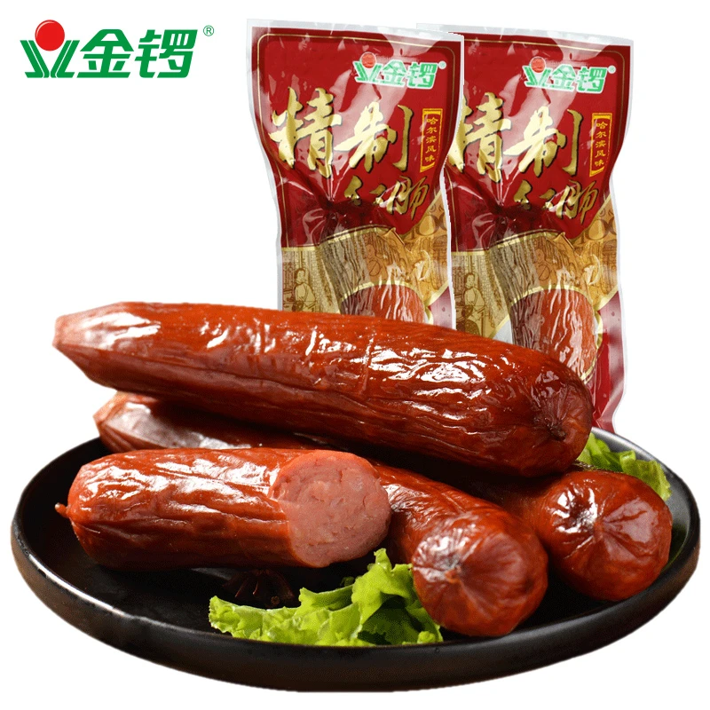 618活动--金锣哈尔滨红肠135g*2支 切片下酒菜新鲜休闲营养美味